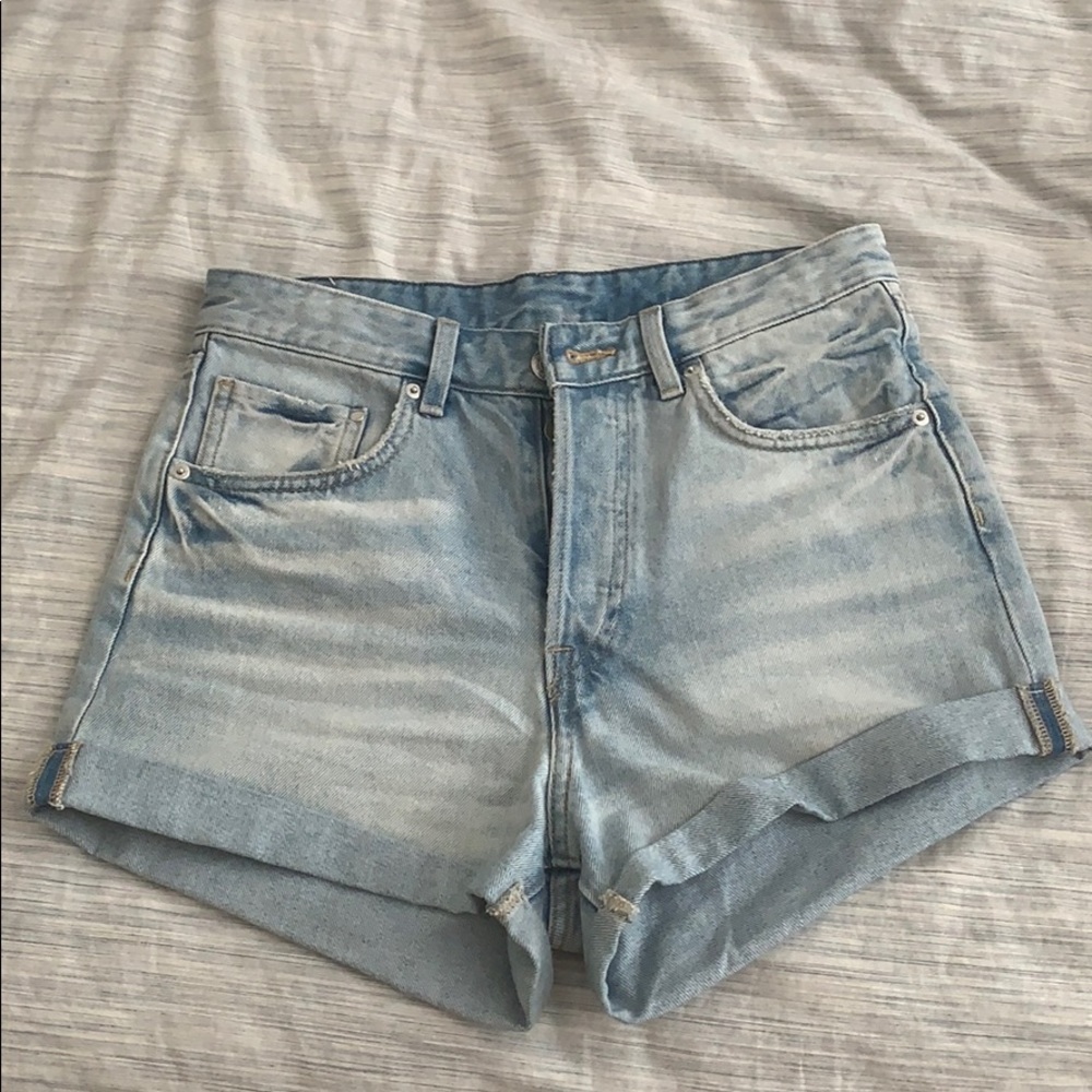 H&M Denim High Waist Shorts